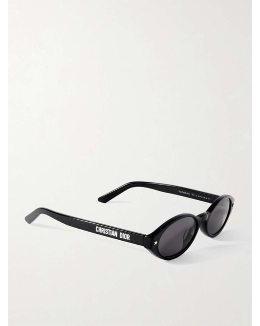 Dior White Eyewear Pacific R1I Oval Frame Sunglasses