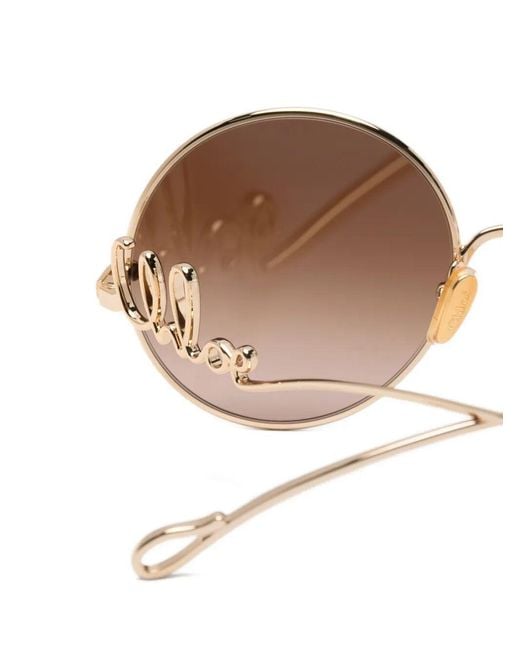 Chloé Pink Chloé Eyewear Round Frame Sunglasses