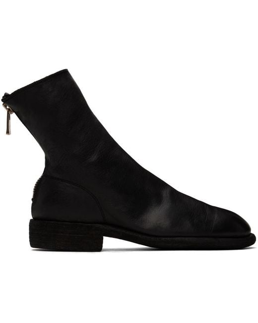 Guidi Black Zippered Ankle Ankle Boots