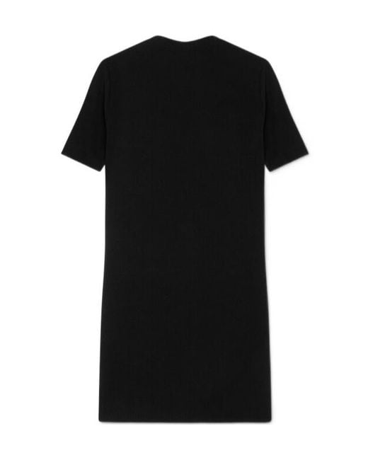 Versace Black Crewneck Knitted Shirt Dress