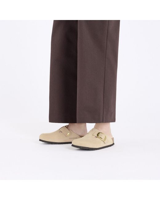 Birkenstock White Boston Slippers