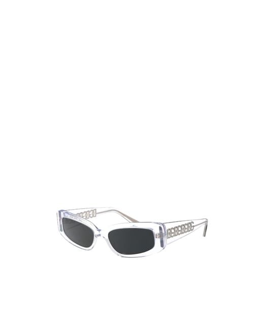 Dolce & Gabbana White Eyewear Rectangular Frame Sunglasses