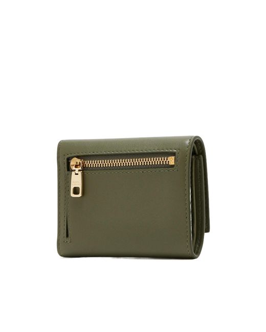 Dolce & Gabbana Green Logo Plaque Wallet