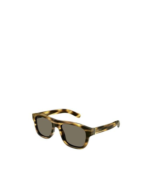 Gucci Green Eyewear Rectangular Frame Sunglasses for men