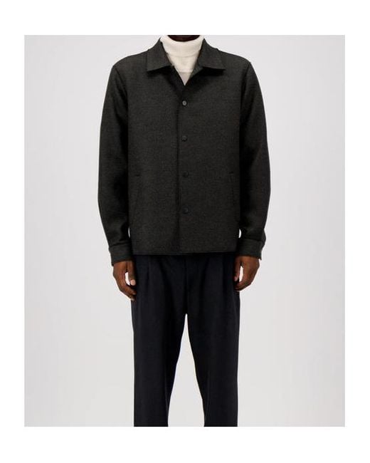 Harris Wharf London Black Button Jacket for men