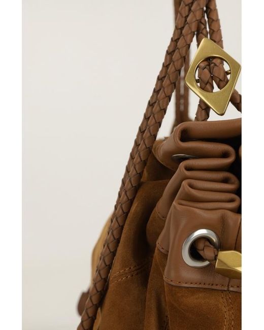 Isabel Marant Brown Maia Zipped Medium Shoulder Bag
