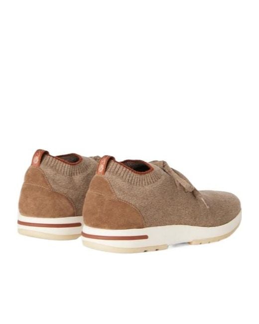 Loro Piana Brown 360 Lp Flexy Walk Cashmere Sneakers for men