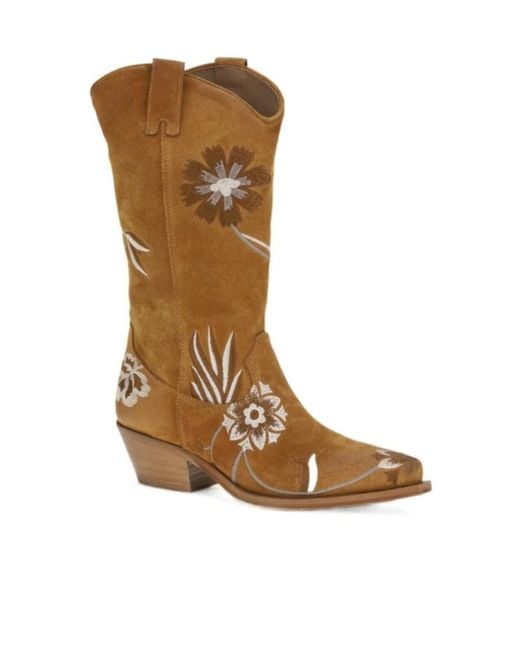 P.A.R.O.S.H. Brown Cowboy & Biker Boots