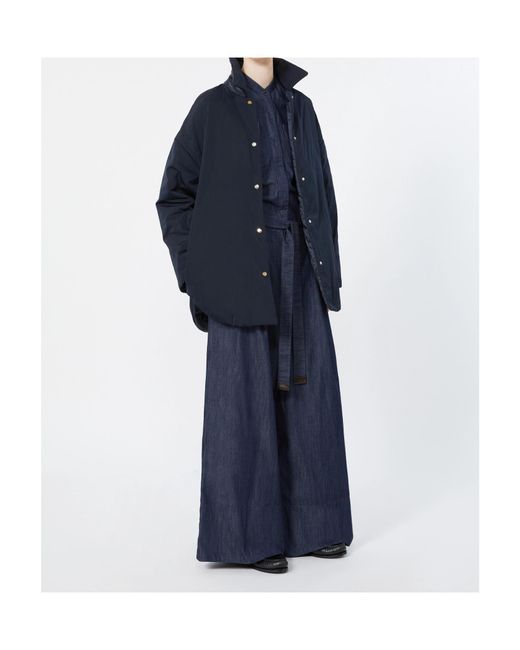 Max Mara Blue Double-Sided Cotton Clothing