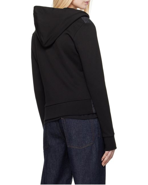 Moncler Black Padded Diagonal-Quilted Zip-Up Jacket