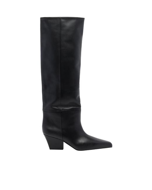 Paris Texas Black Pointed-Toe Boots
