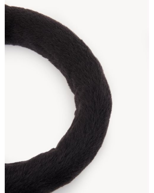 Chloé Black Plush Hairband