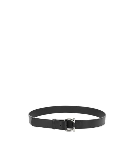 Ferragamo White Gancini Belt for men