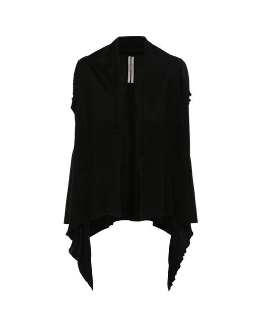 Rick Owens Black Tied Wrap Cardigan