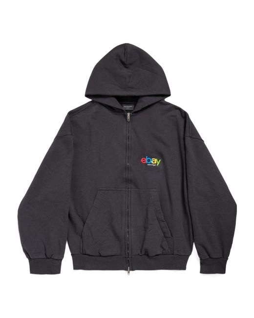 Balenciaga Blue Ebay Zip-Up Hoodie Regular Fit for men