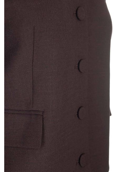 Theory Blue Button Long-Sleeved Suit Coat