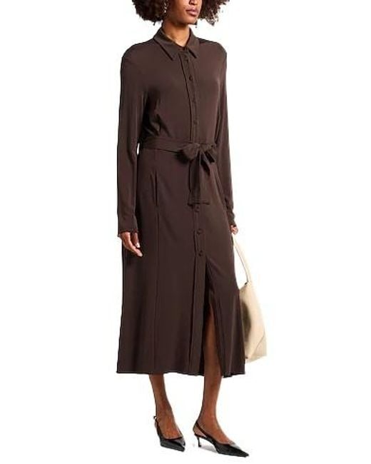 Max Mara Brown Minimalist Shirt Dress