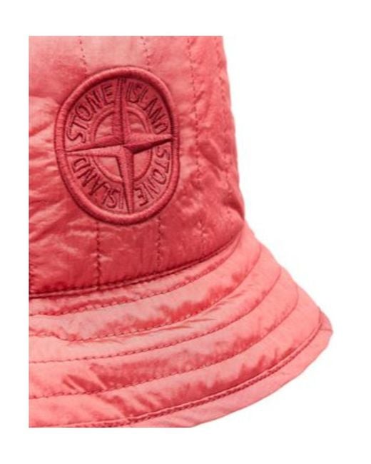 Stone Island Pink Compass-Motif Bucket Hat for men