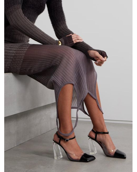 AMINA MUADDI Black Charlotte 95 Hallow Heels