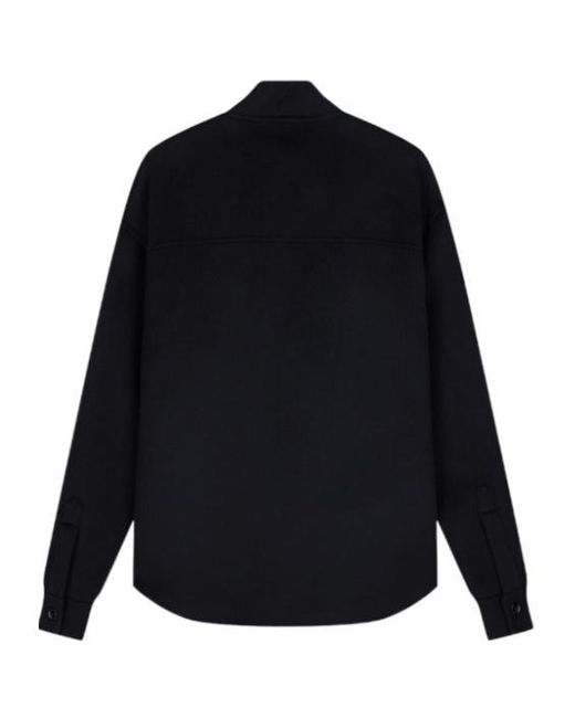 Giorgio Armani Blue Button-Up High Neck Jacket for men