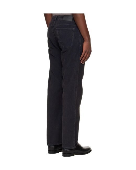 Studio Nicholson Blue Woodstock Belt Loop Casual Trousers for men