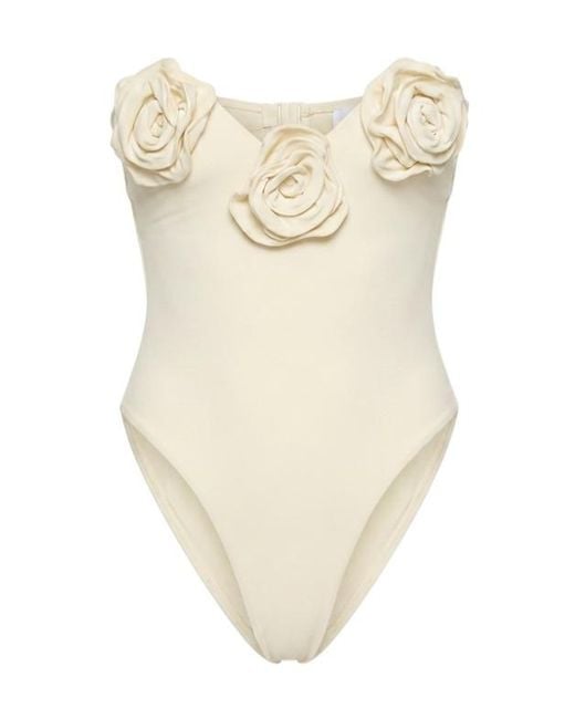 LaRevêche Natural Floral One-Piece Swimsuit