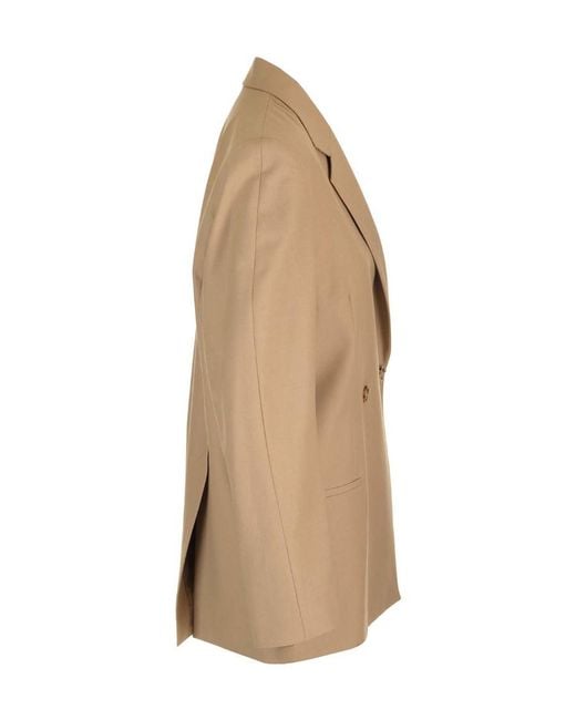 Totême Natural Totême Pocketed Double-Breasted Blazer