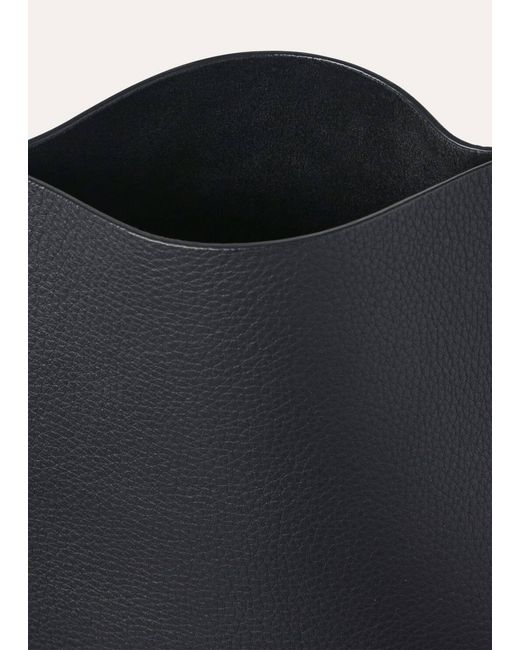Loro Piana Black Adjustable Leather Cross-Body Mobile Phone Bag for men