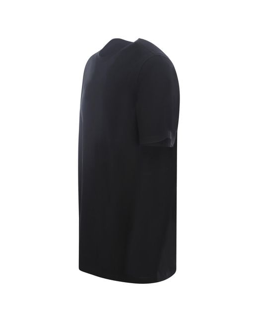 Herno Black Logo Patch Crewneck T-Shirt for men