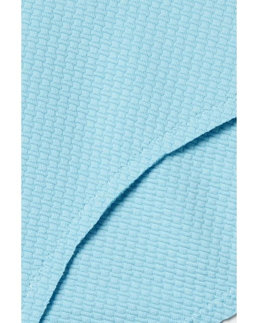 Marysia Swim Blue Santa Barbara Scallop Briefs Bikini