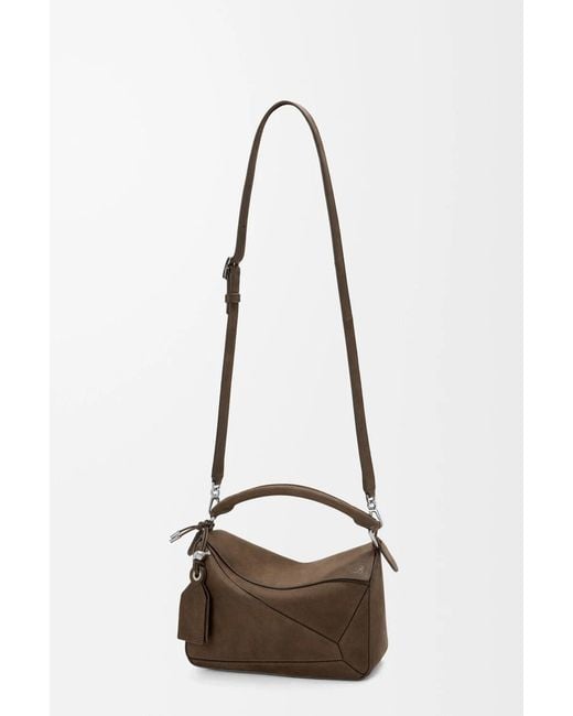 Loewe Brown Anagram Debossed Puzzle Small Bag
