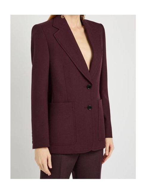 Chloé Purple Single Breased Wool Blazer