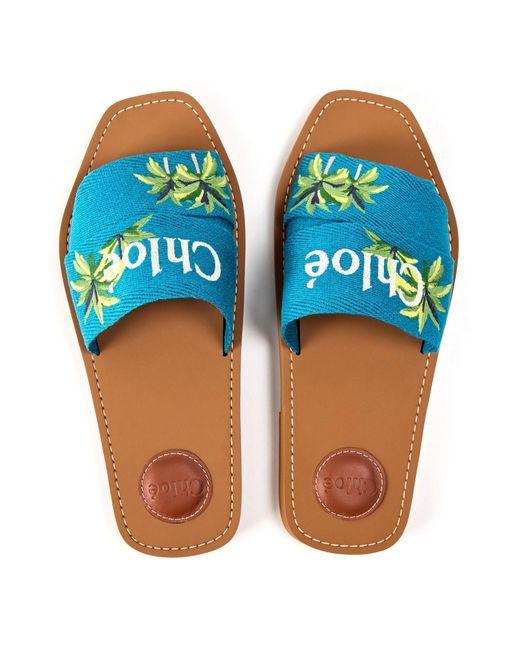 Chloé Blue Stylish And Versatile Flat Mules