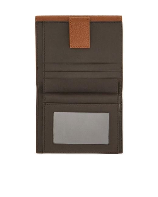 Ferragamo Brown Gancini Compact Wallet