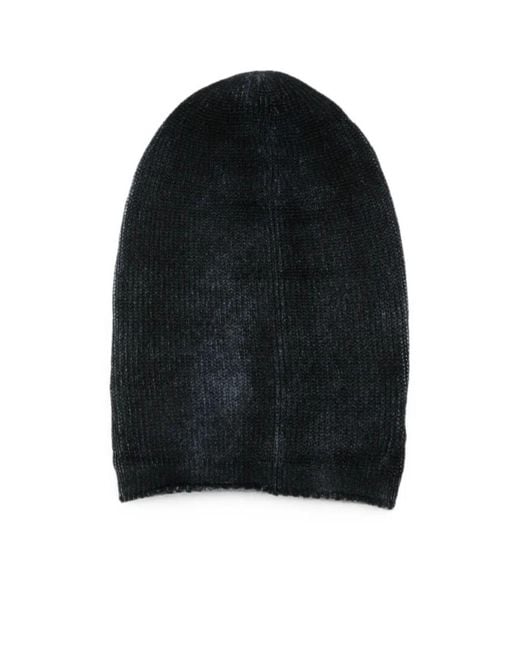 Avant Toi Black Knitted Beanie Hat for men