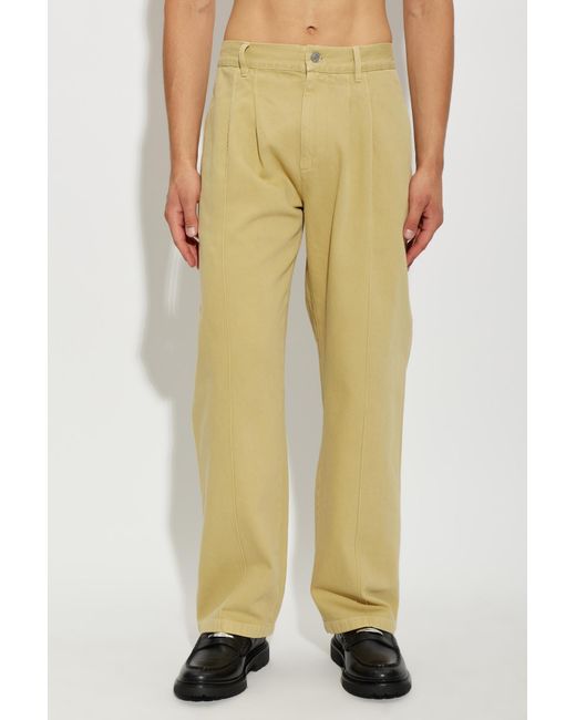 Isabel Marant Yellow Casual Trousers With Belt Loops for men