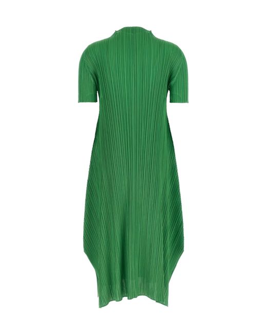 Pleats Please Issey Miyake Green Monthly Colors March Dress