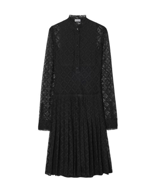 Burberry Black Check Lace Dress