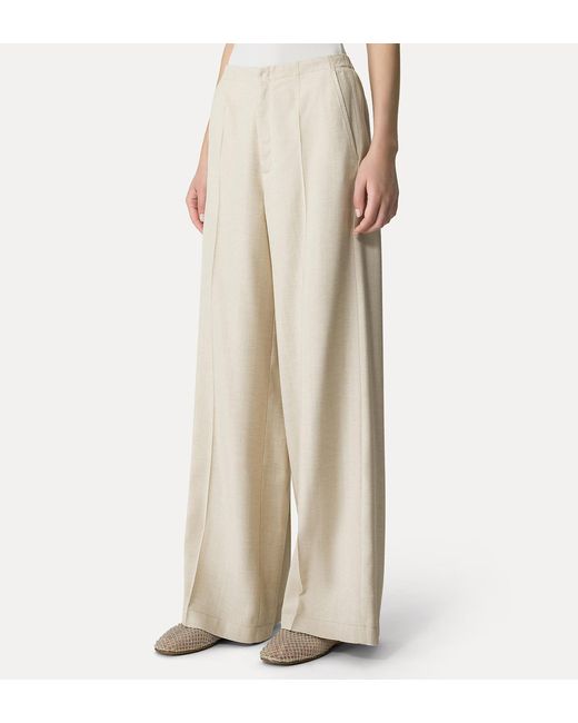 Forte_forte White Soft Pleated Trousers