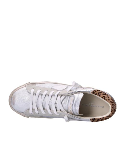 Philippe Model White Prsx Animal-Printed Sneakers
