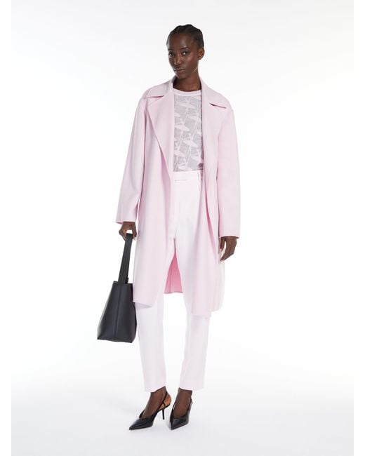 Max Mara Pink Studio High Waist Straight Leg Pants
