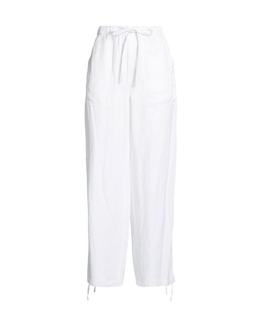Rag & Bone White Drawstring Loose Trousers