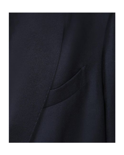 Boglioli Blue Notched Lapel Silk Jacket for men