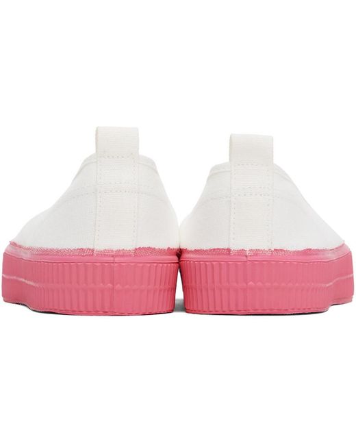Comme des Garçons Pink Round Toe Flat Shoes