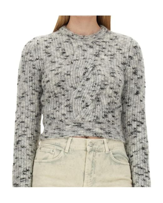 Moschino Gray Long-Sleeved Pullover