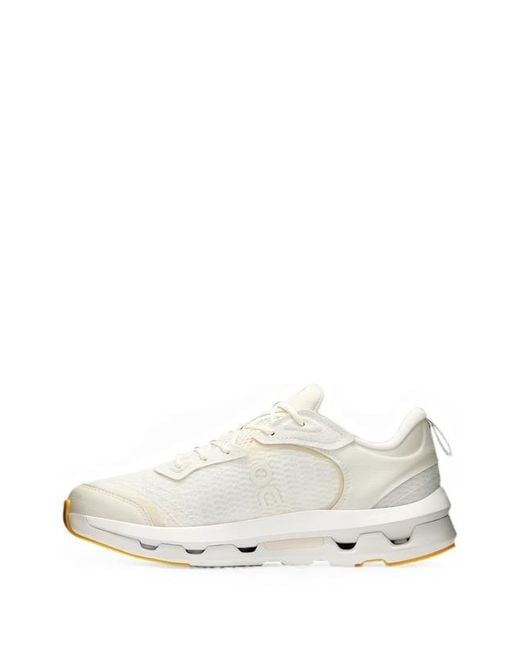 On Shoes White Cloudzone Moon Sneakers