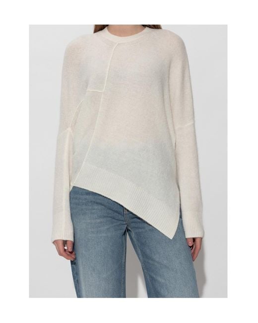 AllSaints White Lock Crew Neck Sweater