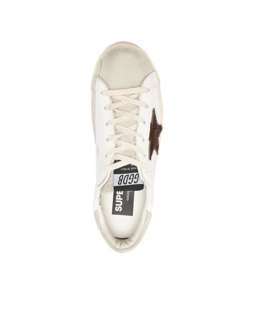 Golden Goose Deluxe Brand Natural Super Star Lace-Up Sneakers