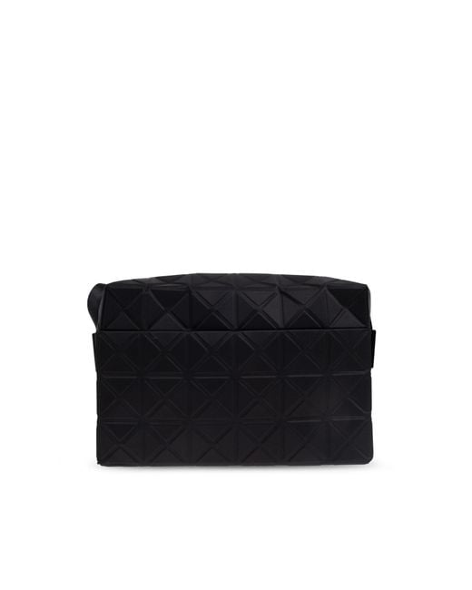 Issey Miyake Black Geometric-Pattern Shoulder Bag
