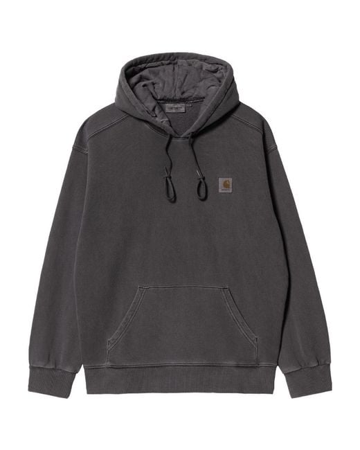 Carhartt Gray Wip Nelson Logo-Patch Drawstring Hoodie for men